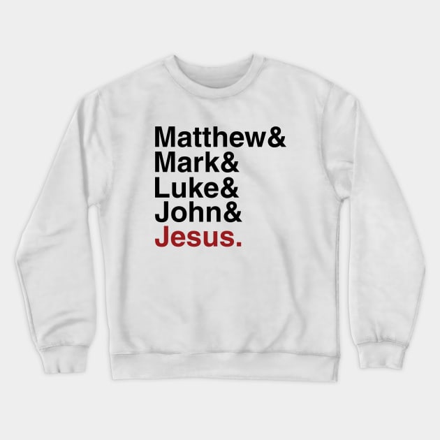 Jesus and the Gospels Crewneck Sweatshirt by WinterWolfDesign